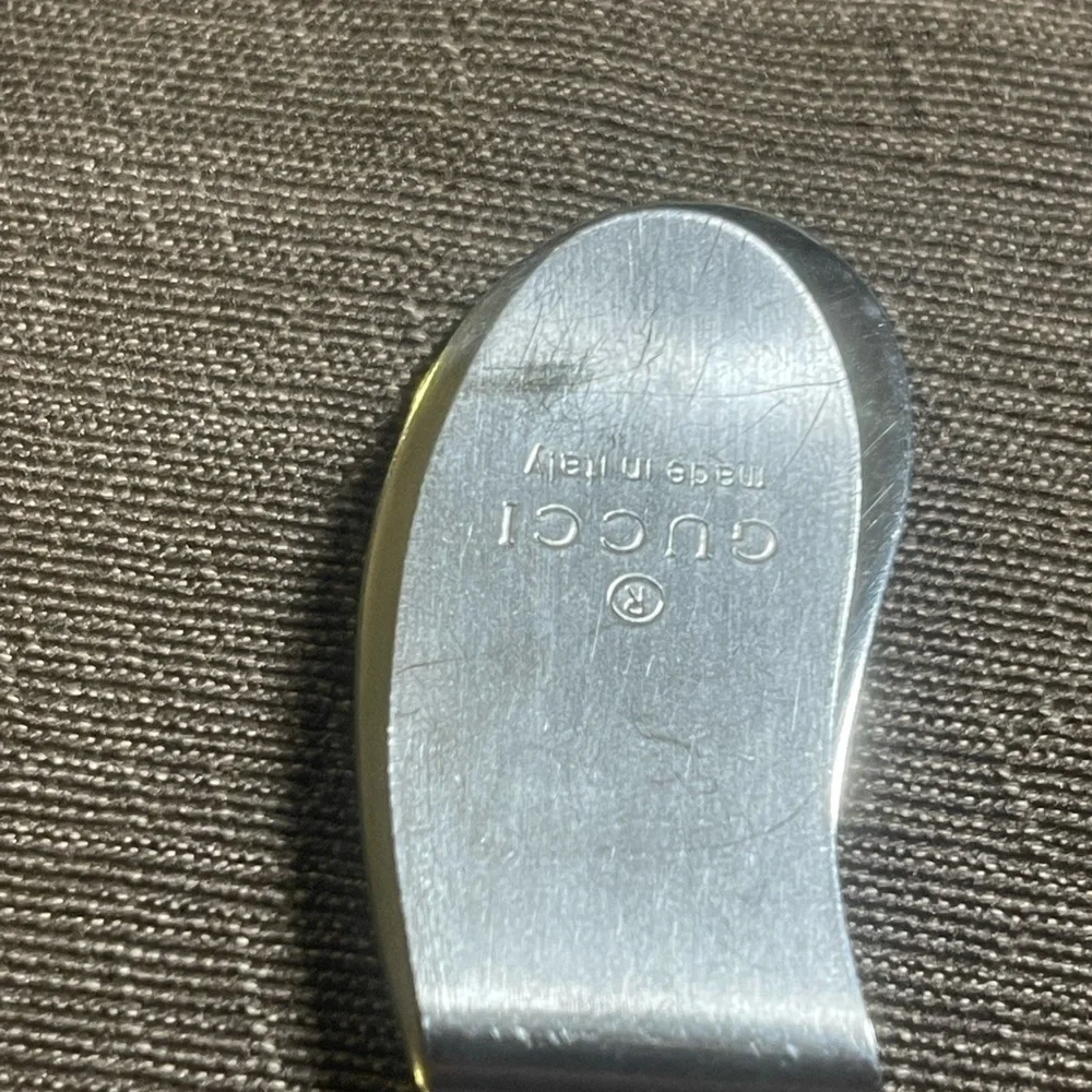 Gucci Silver Tone Stainless Steel Money Clip